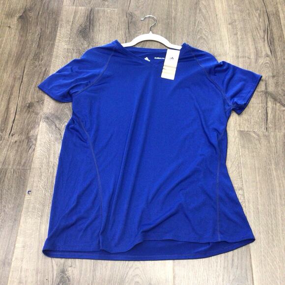 Adidas Climalite Womens Short Sleeve Athletic Tee Size Extra Large Royal Blue - Picture 1 of 3